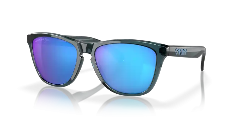 Oakley Frogskins Grey Lenses, Polished Black Frame Sunglasses