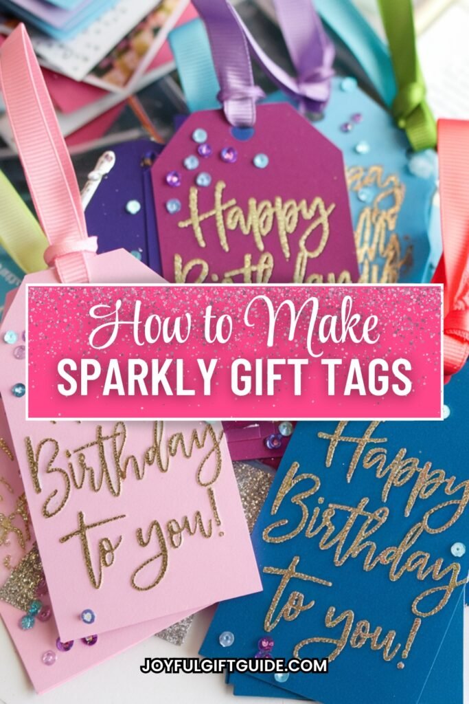 how to make sparkly gift tags