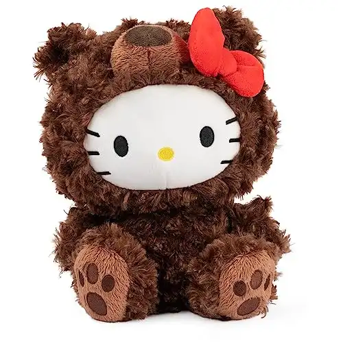 GUND Sanrio Hello Kitty Philbin Teddy Bear Plush Toy, Premium Stuffed Animal for Ages 1 and Up, Brown, 10