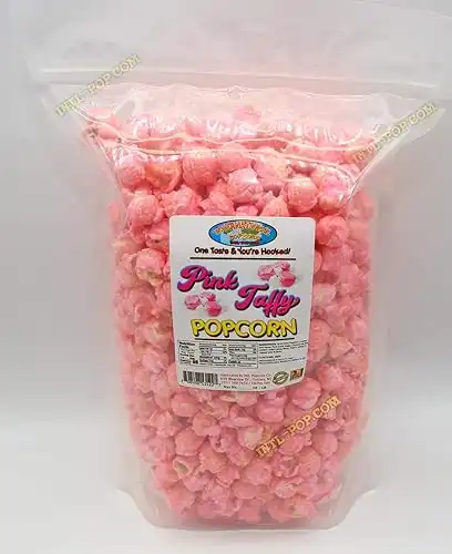 Baby Pink Popped Popcorn 1 gallon(16 cups) Made with Organic Popcorn Non-GMO Gluten Free Nut Free Great for Birthday Party or Gender Reveal