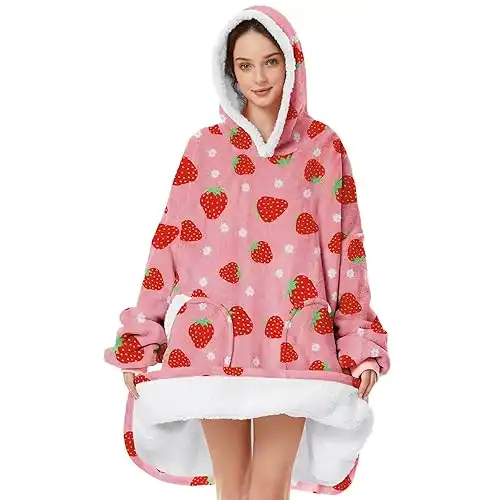 Zando Blanket Hoodie Wearable Blanket for Kids and Adults