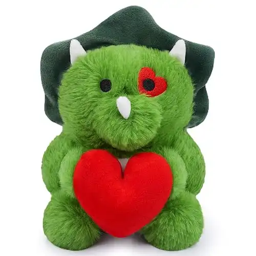 Valentines Day Plushies - Valentines Dinosaur Plush, Valentines Stuffed Anima Dinosaur Toy, Cute Heart Dinosaur Valentines Day Classroom Gifts for Kids Valentines Decorations