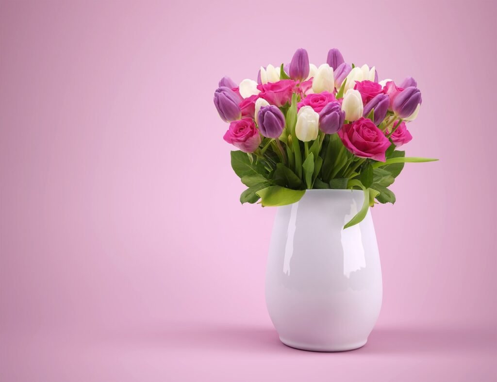 bouquet, vase, flowers