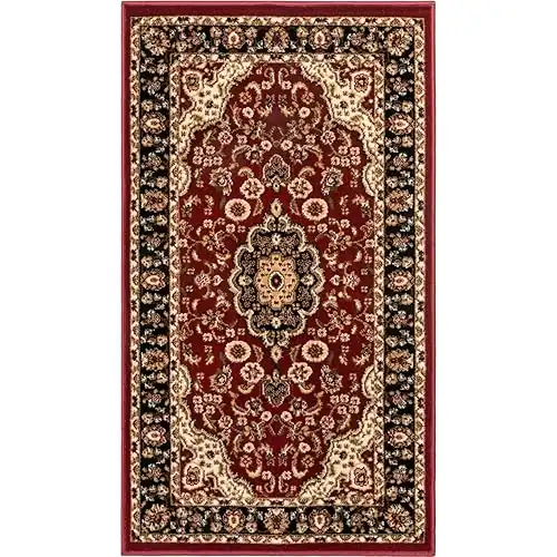 Well Woven Barclay Medallion Kashan Red Traditional 2'3" X 3'11" Area Rug