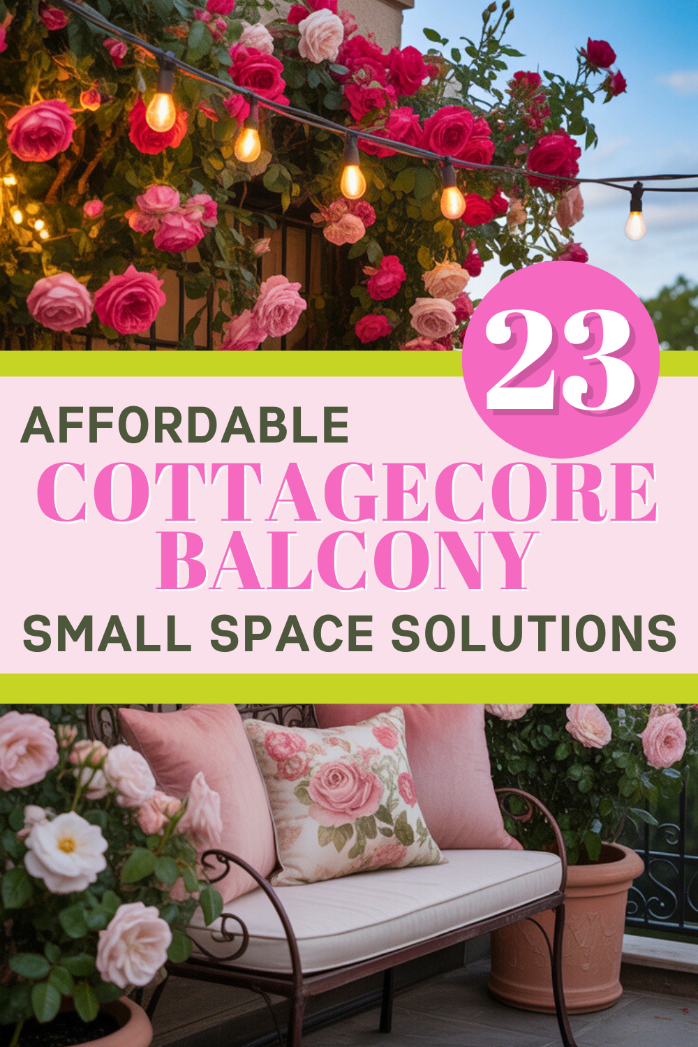 23 Best and Affordable Cottagecore Balcony Small Space Solutions