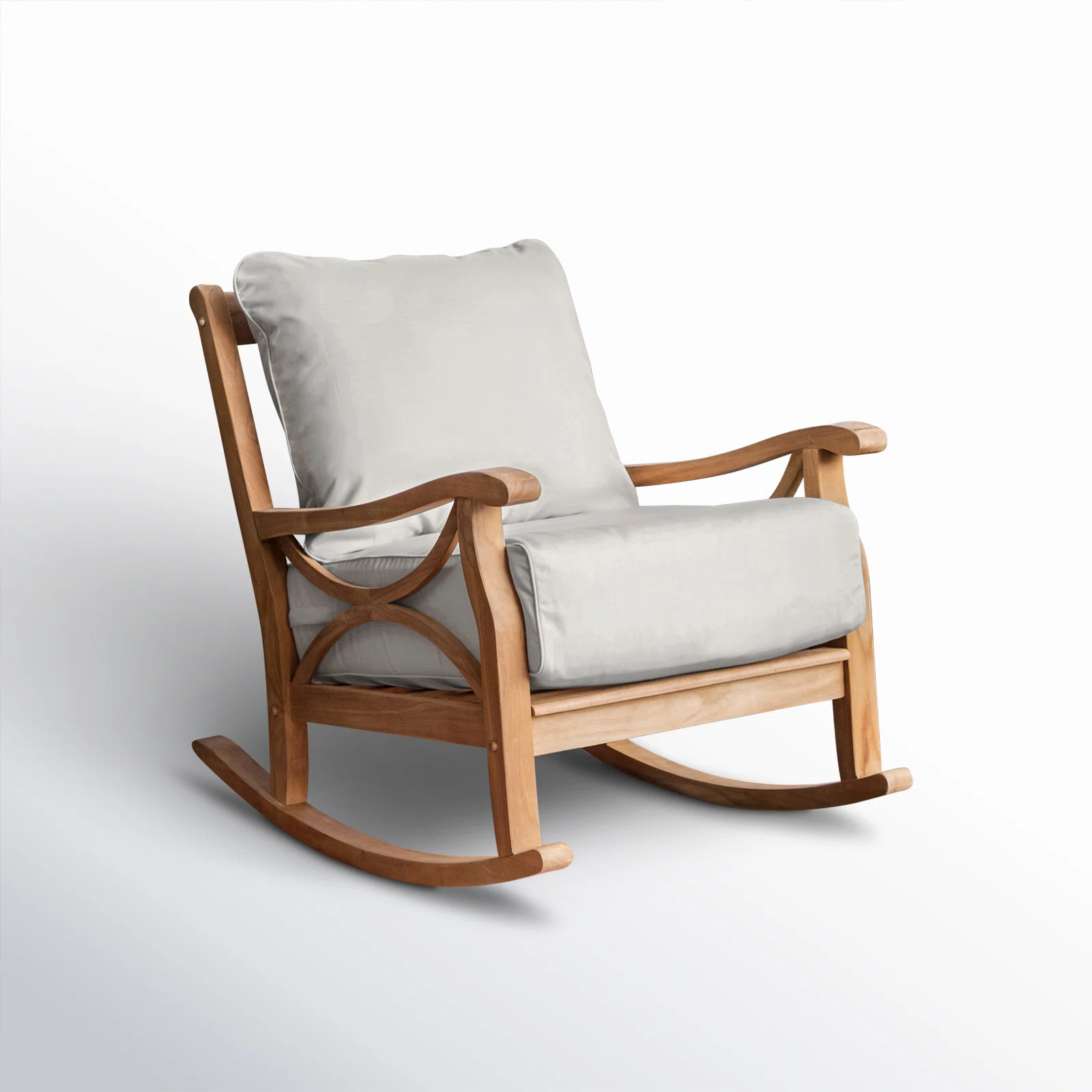 Brunswick Outdoor Teak Rocking Chair with Cushions