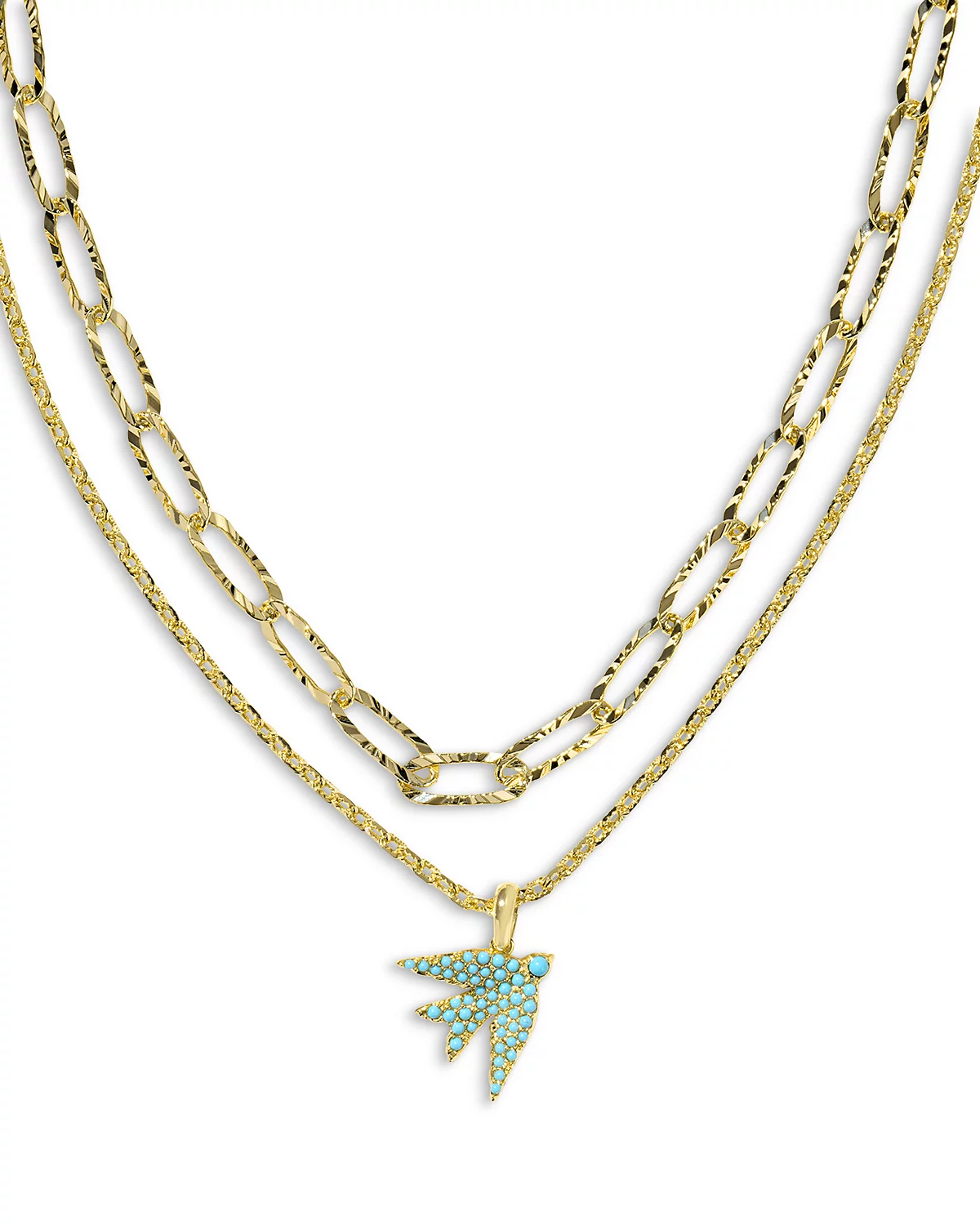 Kendra Scott - 14k Gold-Plated Melody Bird Multi Strand Necklace, 16-1/2" + 3" extender