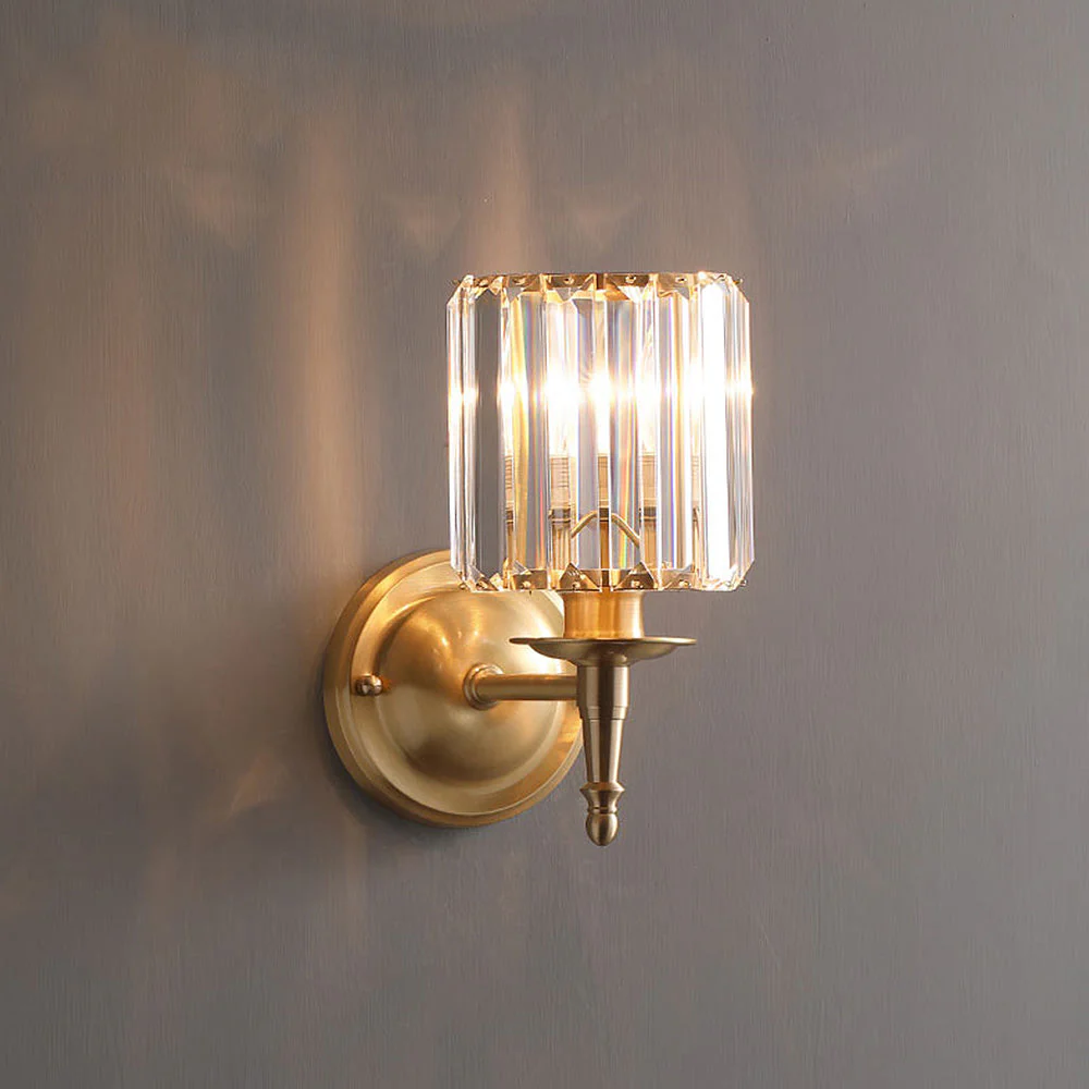 Luxury Clear Crystal Small Wall Lamp by LampsModern
